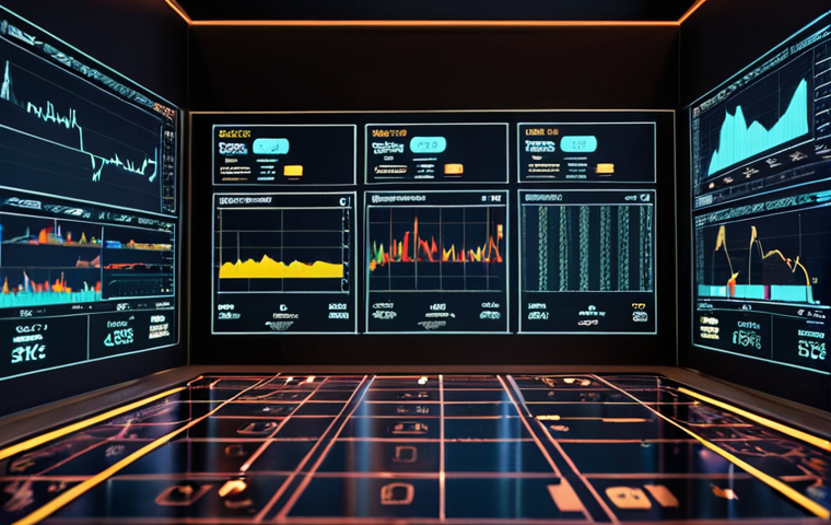 **"Futuristic interface showing AI analyzing stock market data, holographic display with company valuation metrics, blend of Arabic calligraphy and high-tech elements, scene illuminated with soft, warm light."** (This emphasizes the role of technology and future trends in company valuation)