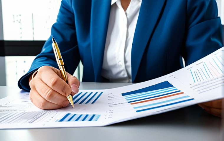 ** "A professional financial analyst, fully clothed in modest business attire, reviewing company valuation documents in a bright, modern office. Charts and graphs are visible in the background. Safe for work, appropriate content, perfect anatomy, natural proportions, professional, well-formed hands, proper finger count, family-friendly." **