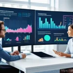 Home 20 기업가치평가사 기업 인수 합병 분석 - **Prompt:** A diverse team of male and female financial analysts in a modern, bright office environm...