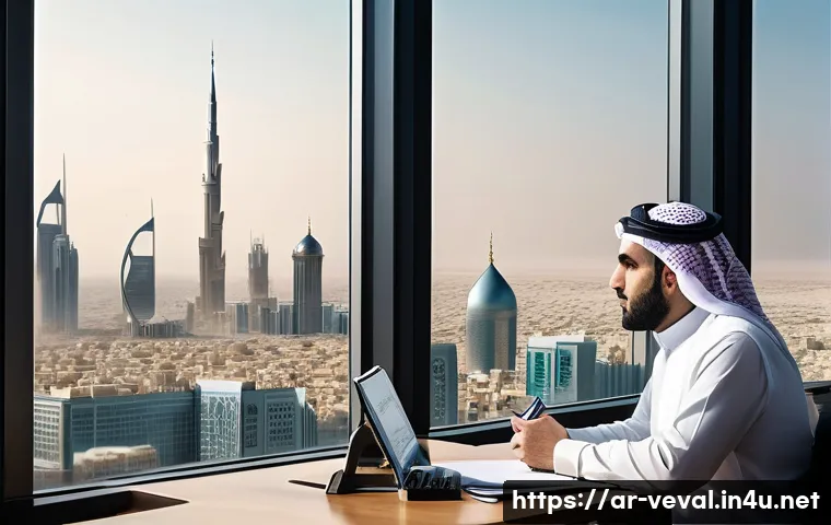기업가치평가사 자산 가치 산출 방법 - A sophisticated corporate office environment in a modern Middle Eastern city, featuring a diverse gr...